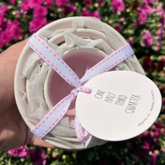 NEW PINK interior Rae Dunn adorable ceramic stacking Measuring Cups - HTF - Picture 6 of 10